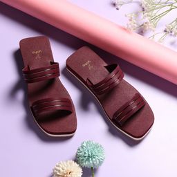 yoho Women Striped Casual Open Toe Flats Western-Embellished-picture-46