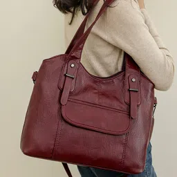 corsica DressBerry PU Structured Shoulder Bag image 3