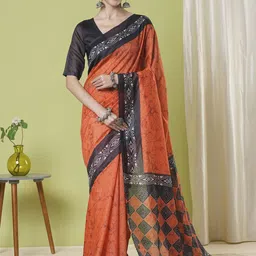 DIVASTRI Floral Silk Cotton Chanderi Saree-picture-28