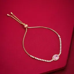 Kushal's Fashion Jewellery Women Gold-Plated Zircon Studded Wraparound Bracelet-picture-27