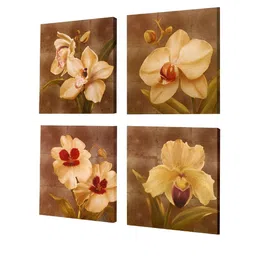 Art Street Beige & Red 4 Piece Floral And Botanical Canvas Wall Art image 3