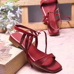 Try Me Women Ethnic Open Toe Flat Sandal image 1