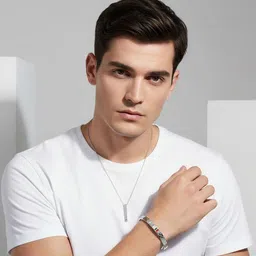 MYKI Silver Plated Stainless Steel Jewellery Set image 3