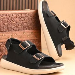 GWALK Men Black Sandals-picture-34