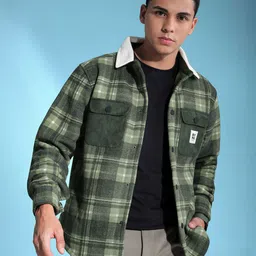 Beyoung Men Woollen Tailored Jacket with Embroidered-image-16