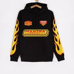 The Youth Mantra Men Graphic Printed Hooded Sweatshirt image 5