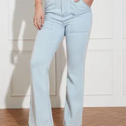 Miss Chase Women Bootcut High-Rise No Fade Stretchable Jeans-image-71