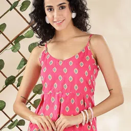 Anouk Rustic Print Ethnic Peplum Crop Top-picture-12