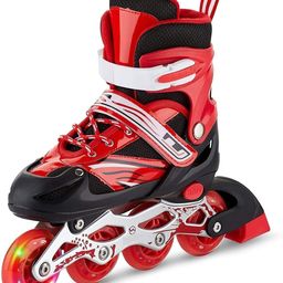 adveriq In-Line Skates with Flashing Wheels – Adjustable Shoe Skates, Aluminum Frame In-line Skates - Size 6-9 UK-picture-7