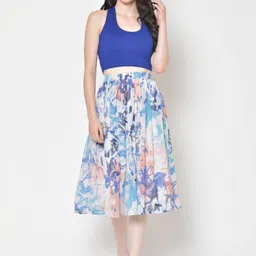 BAESD Printed Flared Midi Skirt image 2