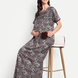 THE MAMA KLUB Printed Maxi Nightdress-picture-37