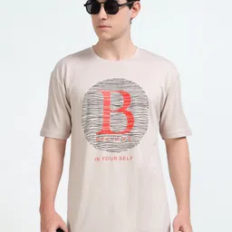 QUCO Poly Stretch Round Neck Printed Half Sleeve T-Shirt-picture-21