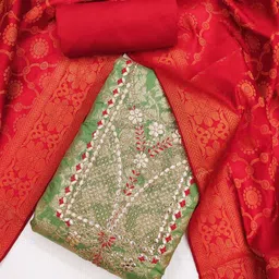 Rangtulika Ethnics Embroidered Unstitched Dress Material-picture-29