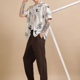 StitchX Men Textured Relaxed Trousers image 5