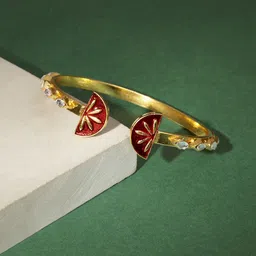 TEEJH Women Handcrafted Gold-Plated Wraparound Bracelet-picture-14