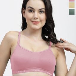 SHYAM SONS FLAIR Women Pack of 3 Full Coverage Non Padded Workout Bra-picture-5