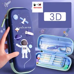 netizen Quality 3D Pencil Case/Box for Kids and Students Space Art EVA Pencil Box image 2