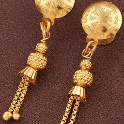 DIVASTRI Gold-Plated Brass Earrings image 3