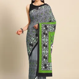 BUTA BUTI Women Ethnic Motifs Printed Pure Cotton Saree-picture-29