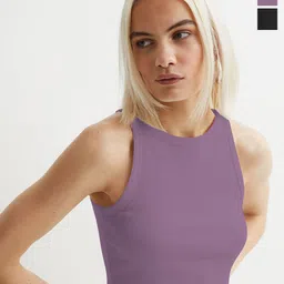 TOOCHKI Women's Pack of 2 Solid Ribbed Tank Crop Top-image-50