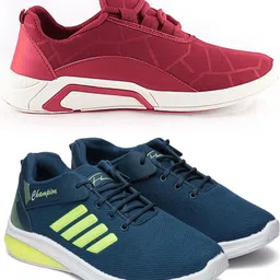 Free Kicks Men Multicoloured Mesh Marking Running Sports Shoes-image-13