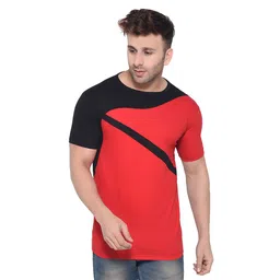 BEYOU FASHION Colourblocked Round Neck Short Sleeves Slim Fit T-shirt-picture-10