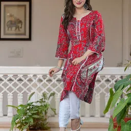QUEENSFAB Women Paisley Printed Indie Prints Kurta-picture-11