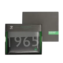United Colors of Benetton Men Typography Printed Leather Two Fold Wallet-image-86