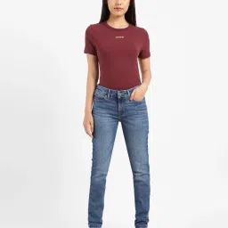 levi's Women's 711 Blue Skinny Fit Mid Rise Jeans image 2