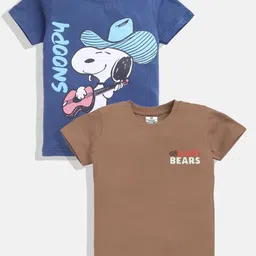 YK X Minute Mirth Boys Pack of 2 Printed Round Neck T-shirts-picture-13