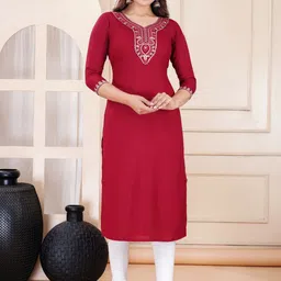 SAAR SUMRAN Women Ethnic Motifs Embroidered Thread Work Kurta image 2