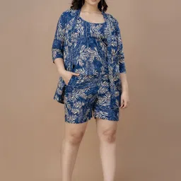 VIPY HANGER Women Floral Printed Night suit-image-3