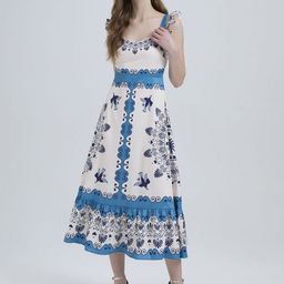JC Collection Women Ethnic Motifs Printed Midi Dress-picture-30