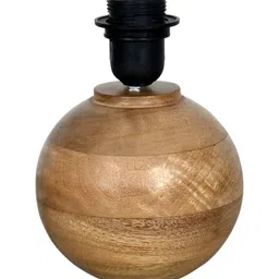 Homesake Red Printed Wood Traditional Bell Shaped Table Lamp with Bulb image 5