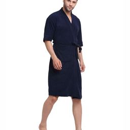 Aura Cotton Shawl-Collar Bath Robe-picture-26