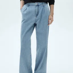 MANGO Women Pure Cotton Dart Straight Fit Jeans-image-89