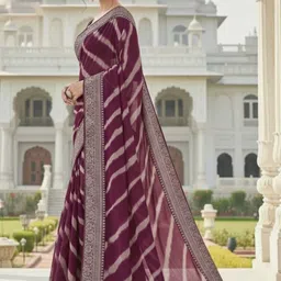 Moda Rapido Leheriya Pure Georgette Leheriya Saree With Blouse Piece image 4