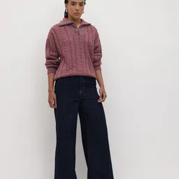 The Roadster Life Co. Cable Knit Pullover with Sheen Effect image 3