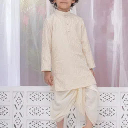 Little Bansi Boys Regular Pure Cotton Kurta with Dhoti Pants-picture-29