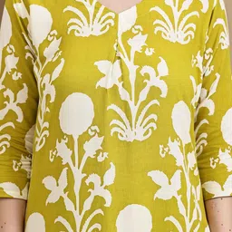 Rajnandini Women Ethnic Motifs Printed Regular Pure Cotton Kurta with Trousers image 3