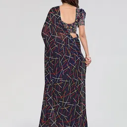 Moda Rapido Abstract Printed Saree image 4