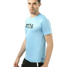 STAG GLOBAL Men Typography Drop-Shoulder Sleeves Applique T-shirt image 5