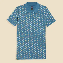 Allen Solly Junior Boys Tropical Printed Polo Collar T-Shirt-picture-15