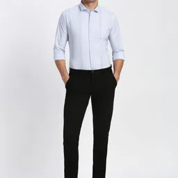 Peter England Men Slim Fit Vertical Striped Spread Collar Casual Shirt image 2