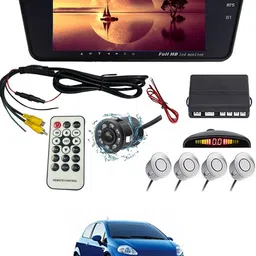 msnp 7Inch Bt Full HD Rearview Monitor Screen With Silver Sensor & Camera For Car 305 Black LED-picture-25