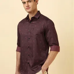 Allen Solly Men Geometric Printed Spread Collar Pure Cotton Casual Shirt image 3