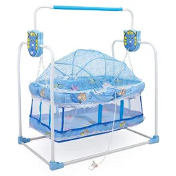 SWINGISH Kids Blue & White Printed Cradles-picture-11