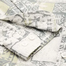 Allen Solly Custom Slim Fit Printed Cotton Linen Casual Shirt image 4