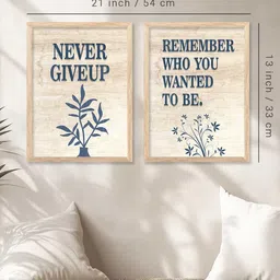 WALLLANE Brown 2 Piece Wood Abstract Wall Paintings image 5