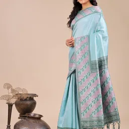 Mitera Woven Design Zari Silk Saree image 4